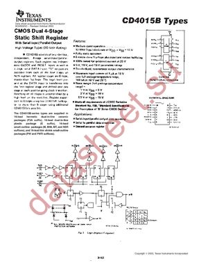 CD4015BMTE4 datasheet  